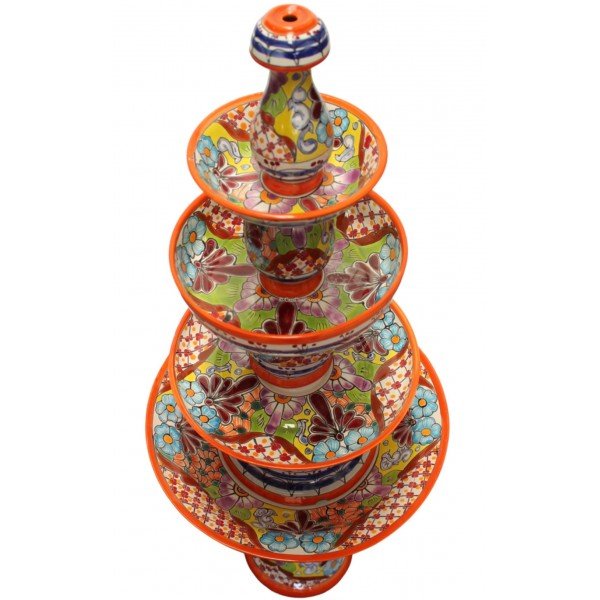 Mexican Talavera Fountain Gloria Orange